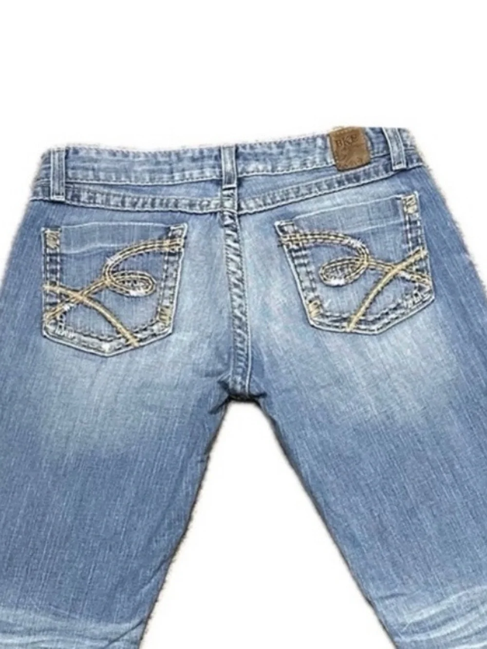 👖🎸BUCKLE BKE Kate Stretch Boot Jeans | Women’s 29‎ | Light Wash Y2K Embroidery